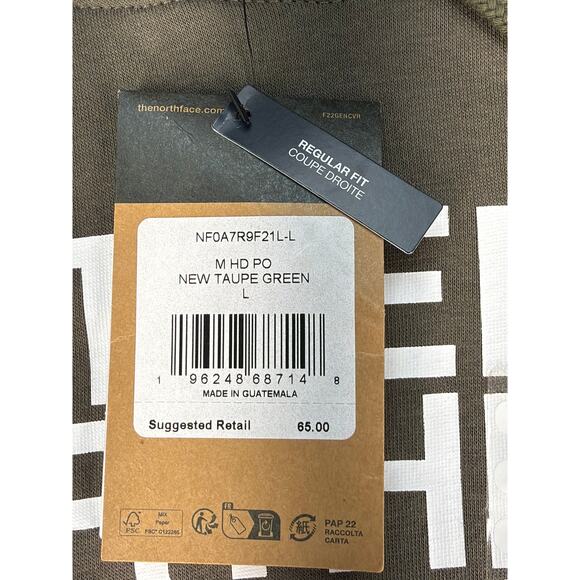 North Face Mens Hoodie, Size Large, New Taupe Green, NWT - Picture 3 of 8